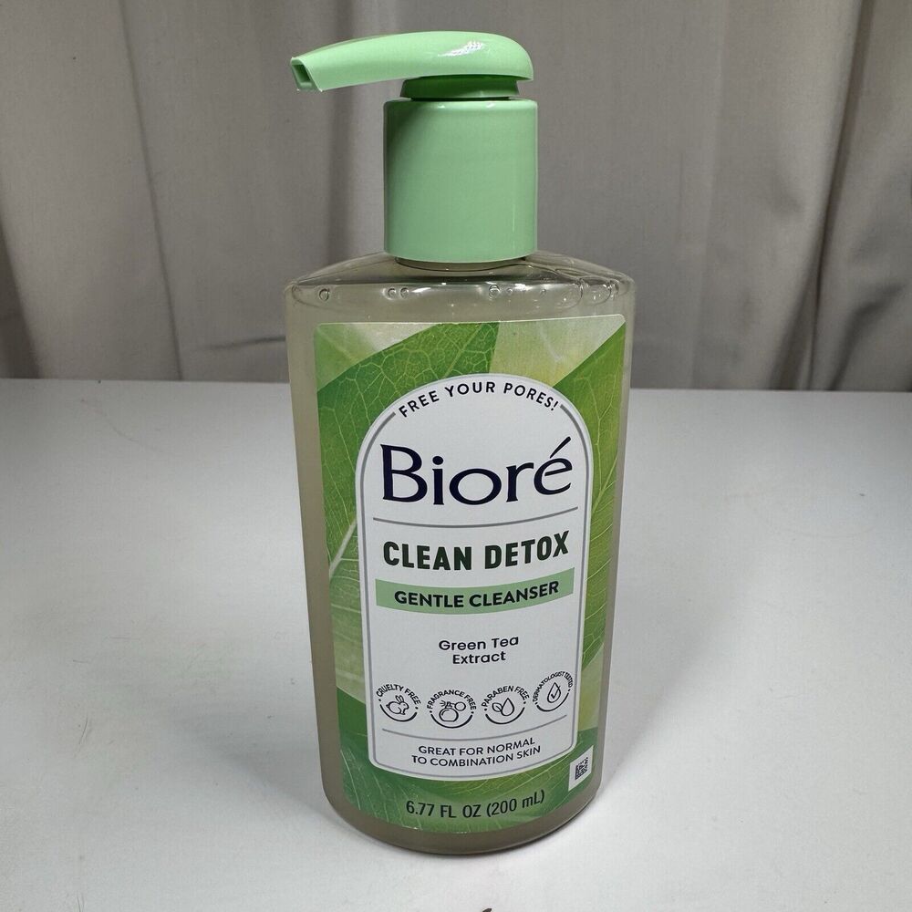 Biore Clean Detox Face Cleanser - Green Tea Extract - 6.77 fl oz